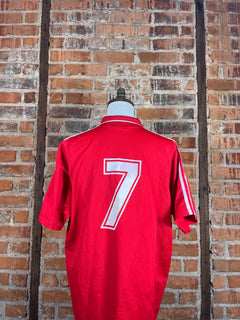 Luxembourg #7 Match Worn/Issue – Home – 2001 – XL – (7/10)
