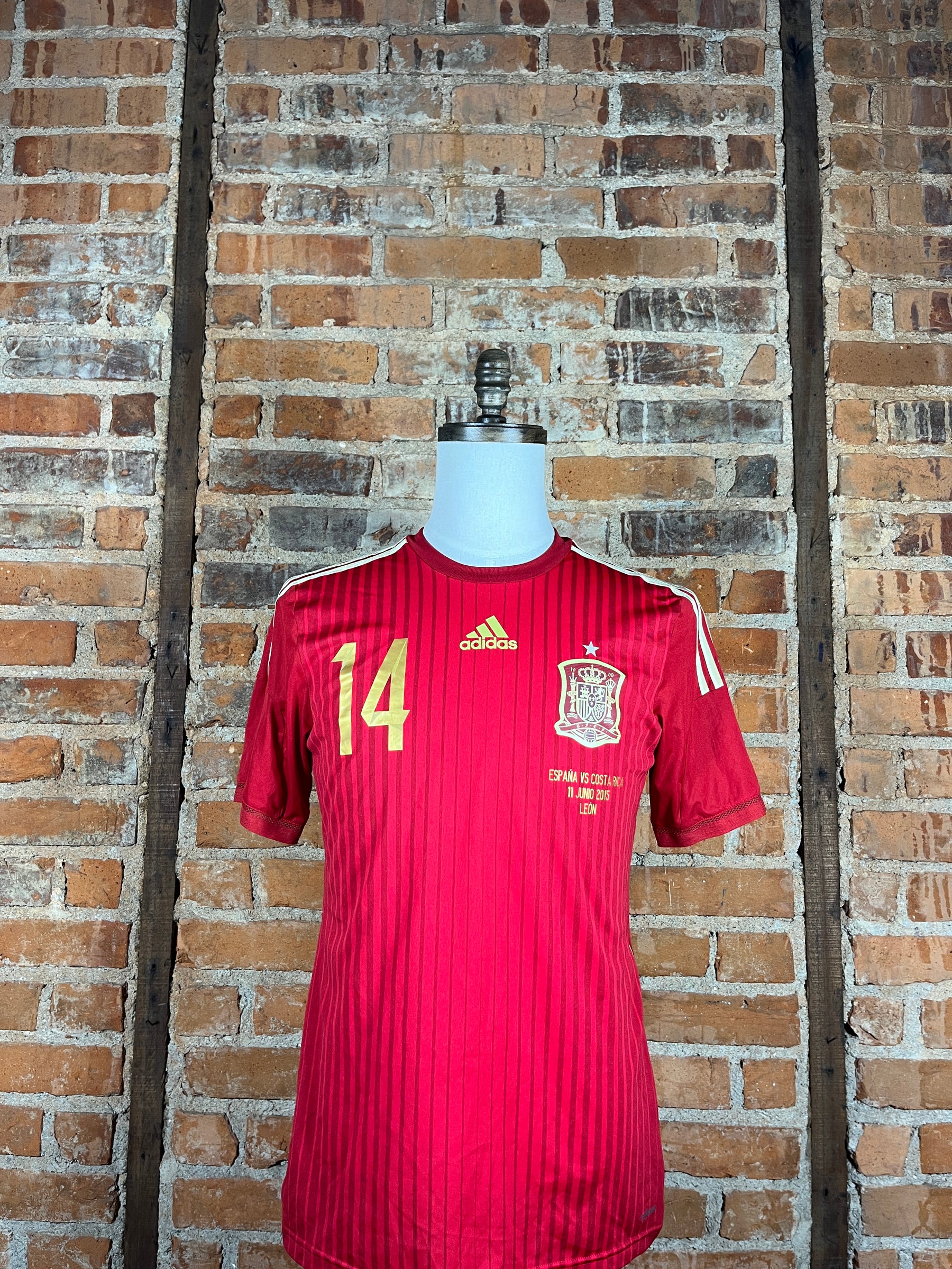 Spain Juan Bernat #14 Match Worn/Issue – Home – 2015 – M/6 – (6/10)