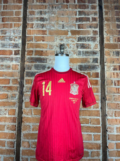 Spain Juan Bernat #14 Match Worn/Issue – Home – 2015 – M/6 – (6/10)