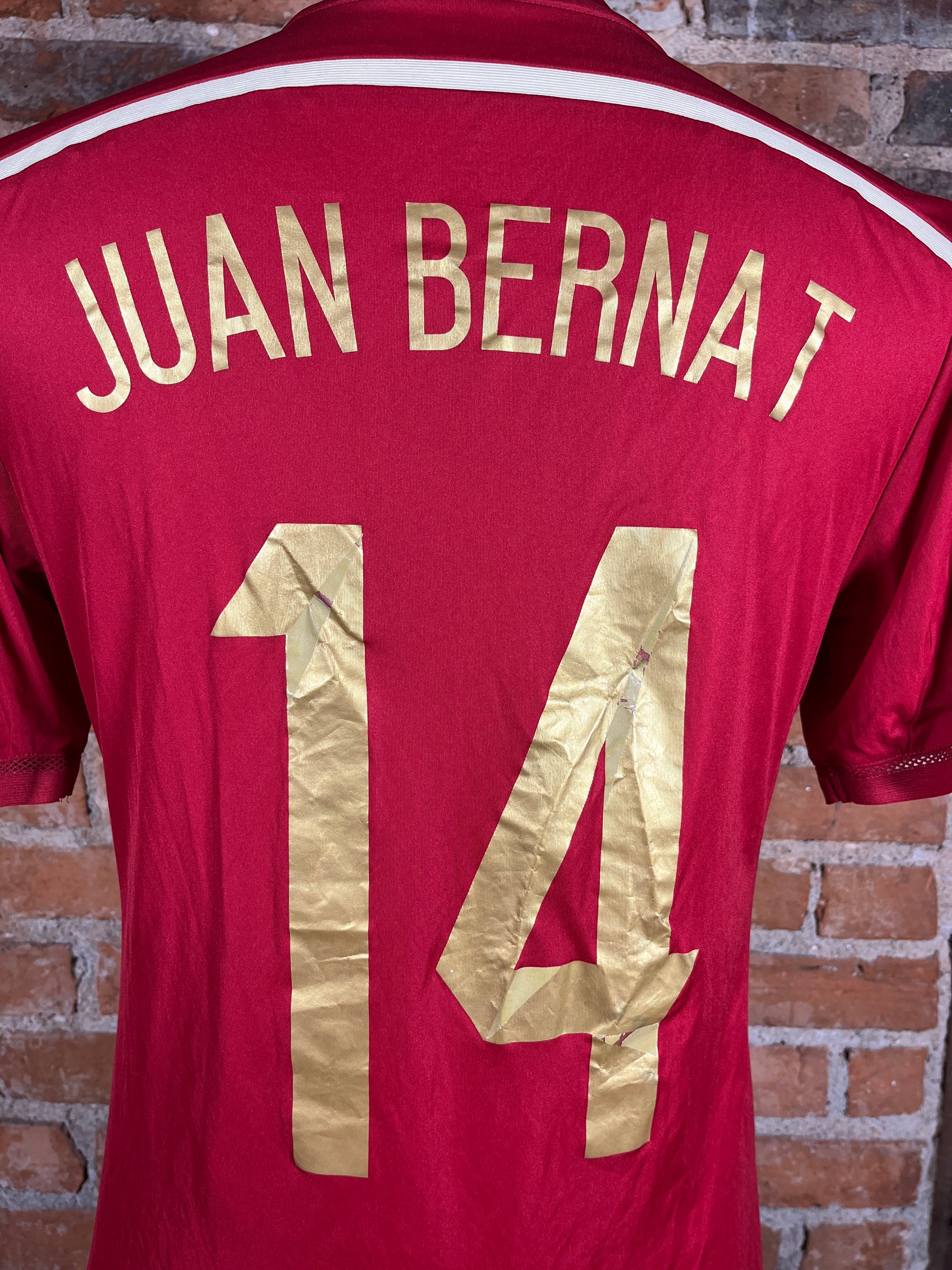 Spain Juan Bernat #14 Match Worn/Issue – Home – 2015 – M/6 – (6/10)