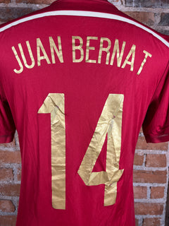 Spain Juan Bernat #14 Match Worn/Issue – Home – 2015 – M/6 – (6/10)