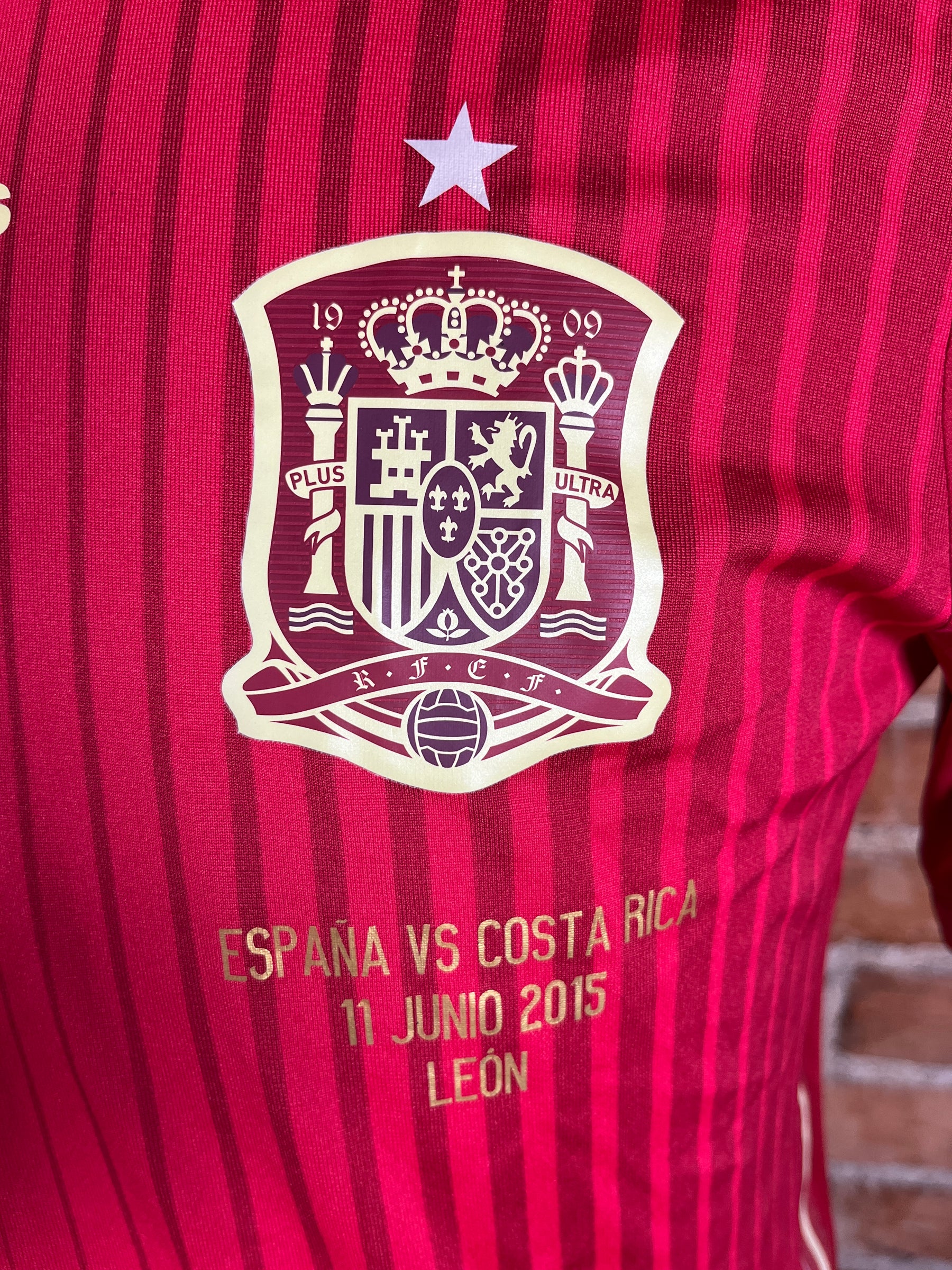 Spain Juan Bernat #14 Match Worn/Issue – Home – 2015 – M/6 – (6/10)