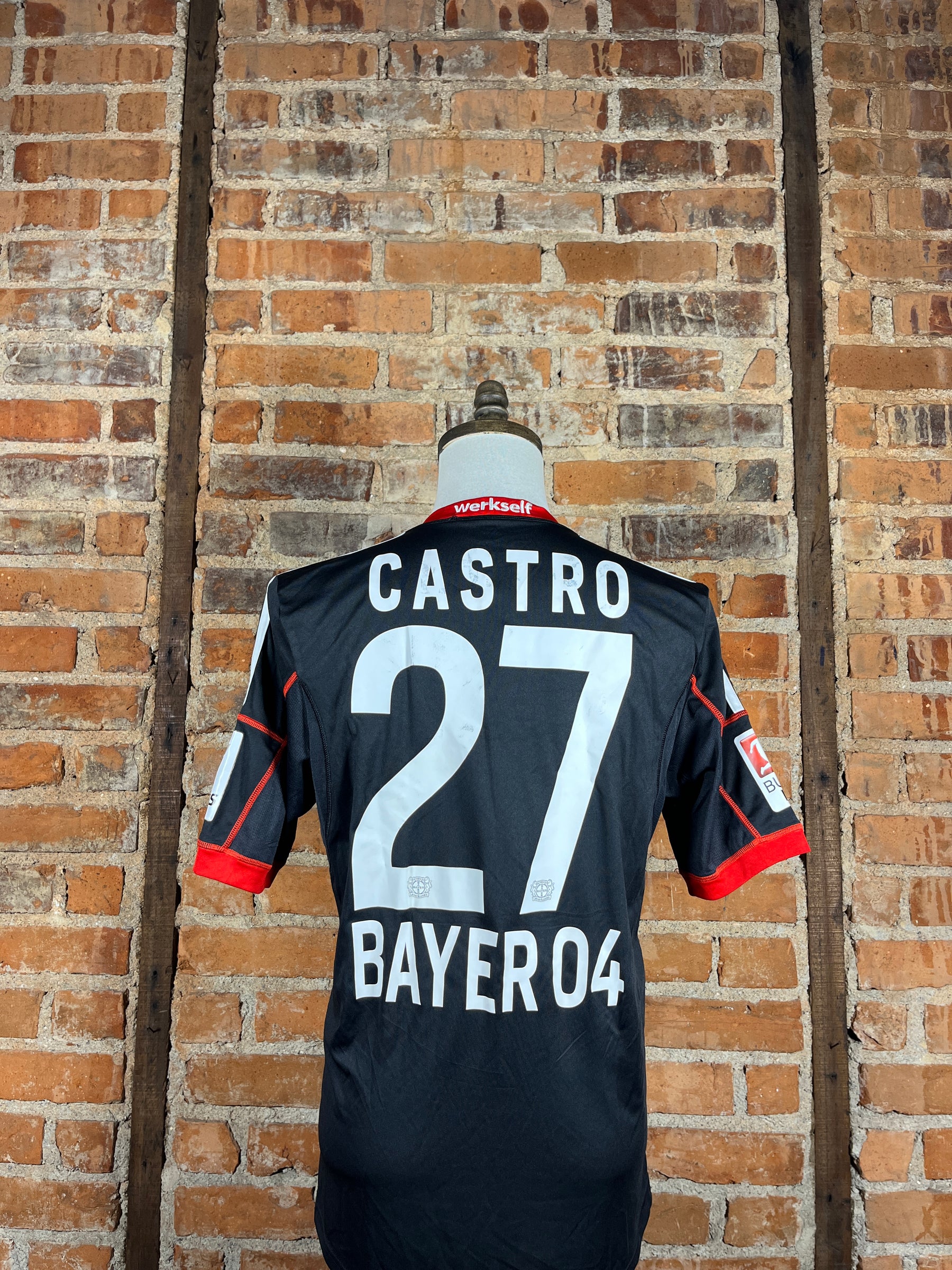 Bayer 04 Leverkusen Castro #27 Match Worn/Issue – Home – 2013 – M – (7/10)