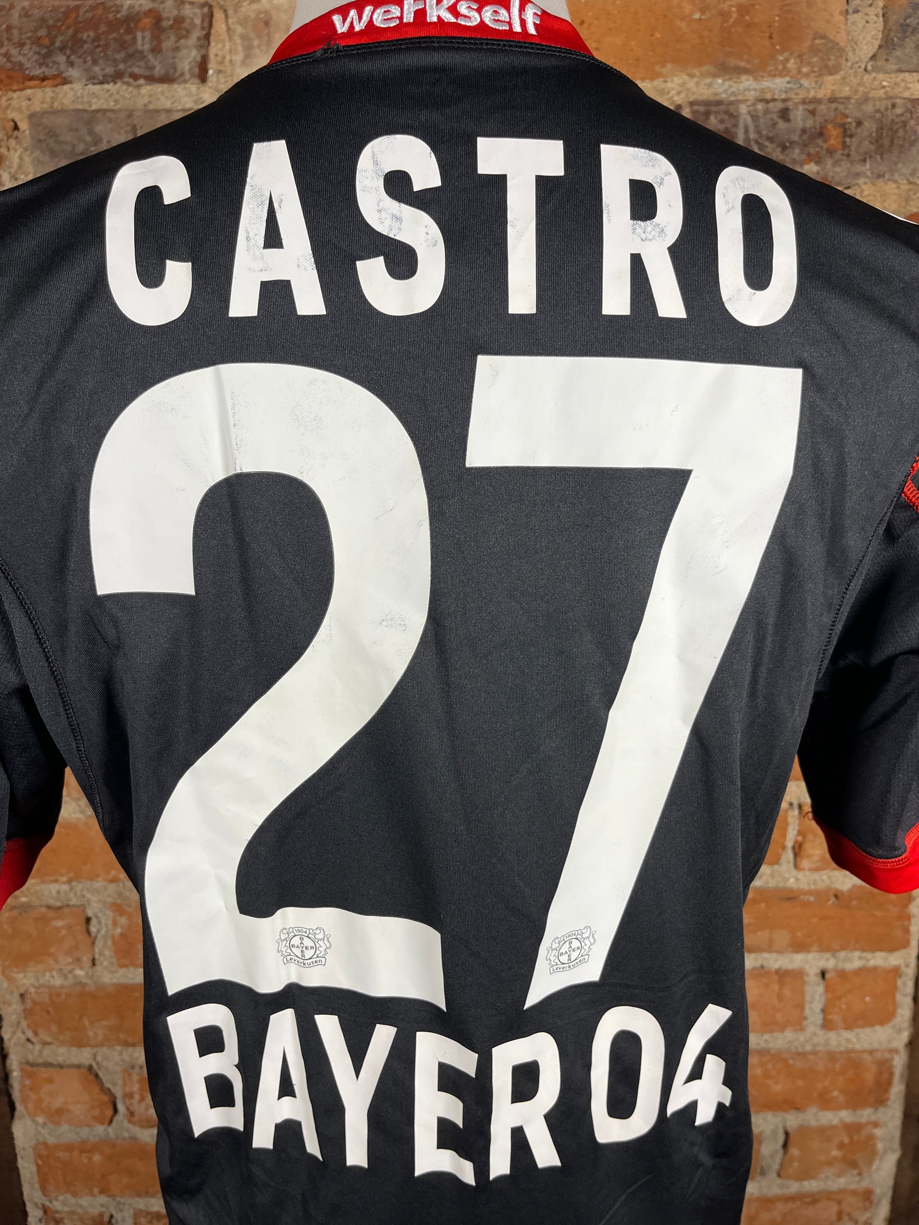 Bayer 04 Leverkusen Castro #27 Match Worn/Issue – Home – 2013 – M – (7/10)