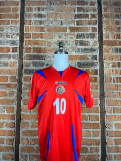 Costa Rica #10 Match Worn/Issue – Home – 2007 – XL – (8/10)