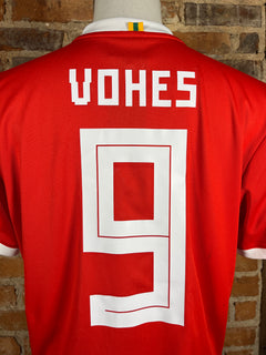 Wales #9 Vokes Match Worn/Issue – Home – 2017 – L – (8/10)