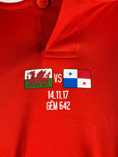 Wales #9 Vokes Match Worn/Issue – Home – 2017 – L – (8/10)