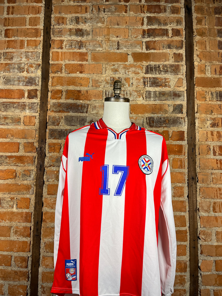 Paraguay #17 L/S Match Worn – Home – 1999 – XL – (7/10)