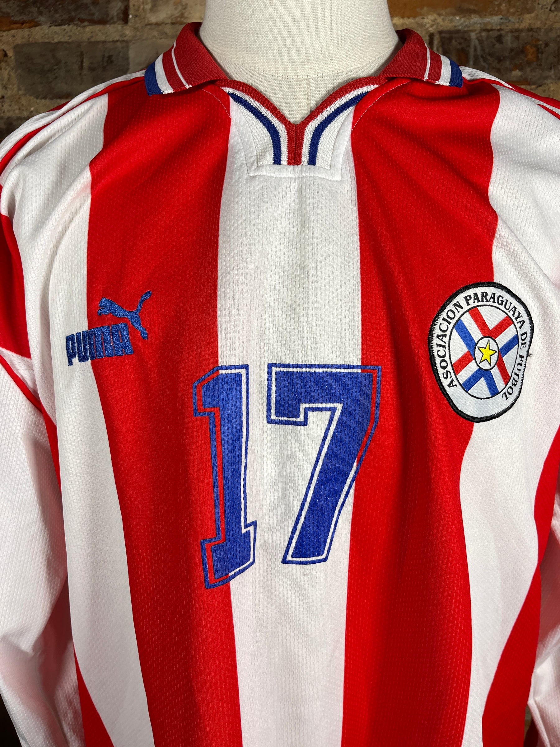 Paraguay #17 L/S Match Worn – Home – 1999 – XL – (7/10)