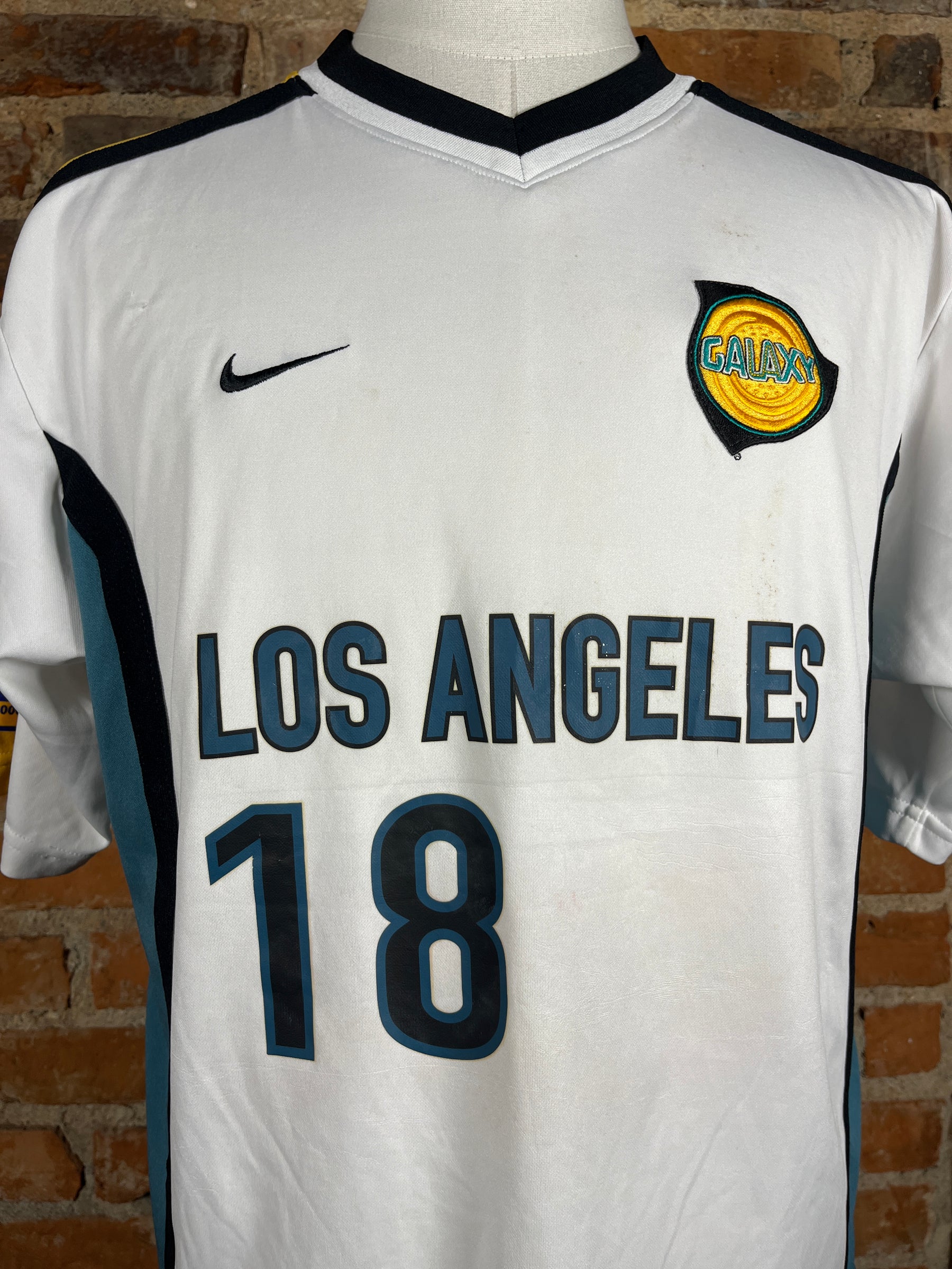 LA Galaxy #18 Frye Match Worn/Issue – Away – 2001 – L – (6/10)