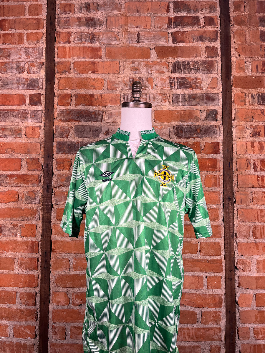 Northern Ireland #8 Match Worn/Issue – Home – 1991 – XL – (7/10)