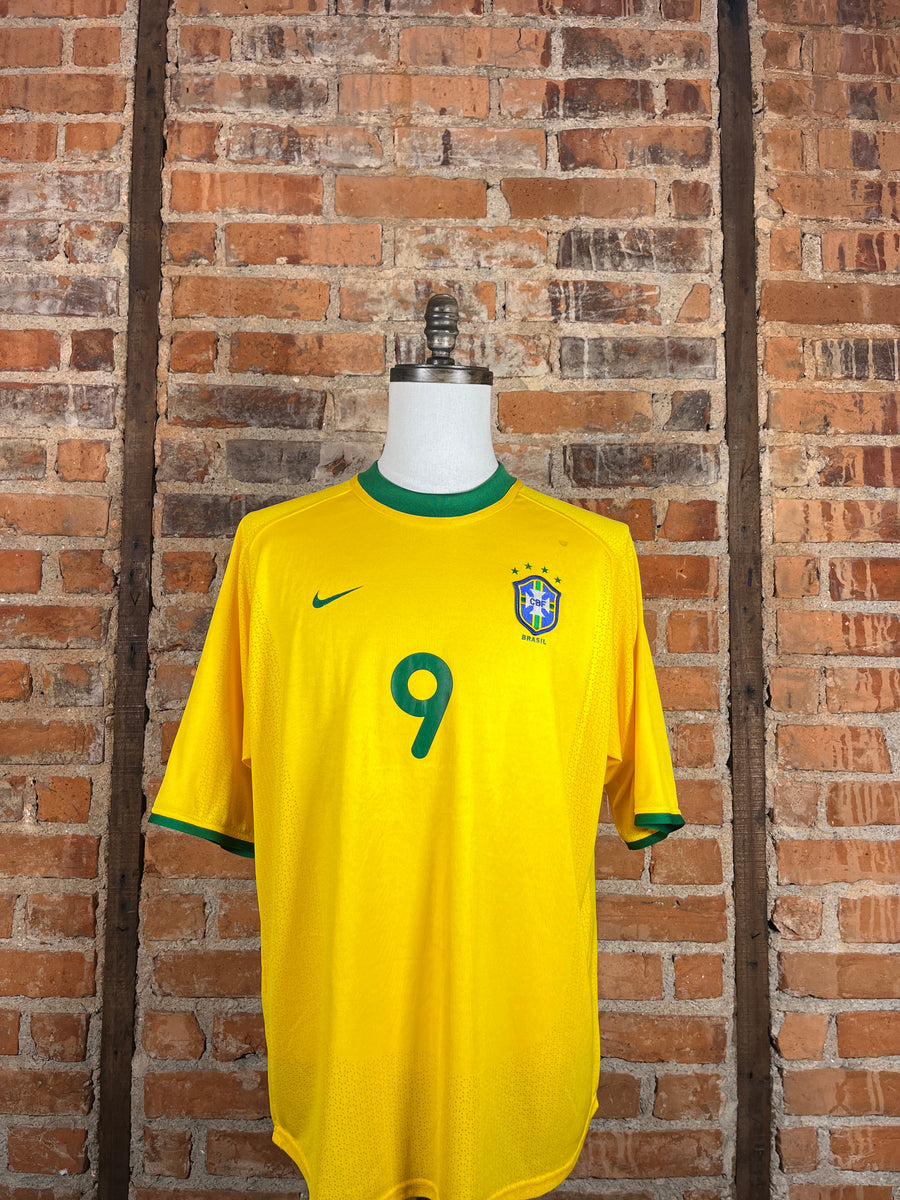 Brazil #9 Match Worn/Issue – Home – L – 1998 – (7/10)