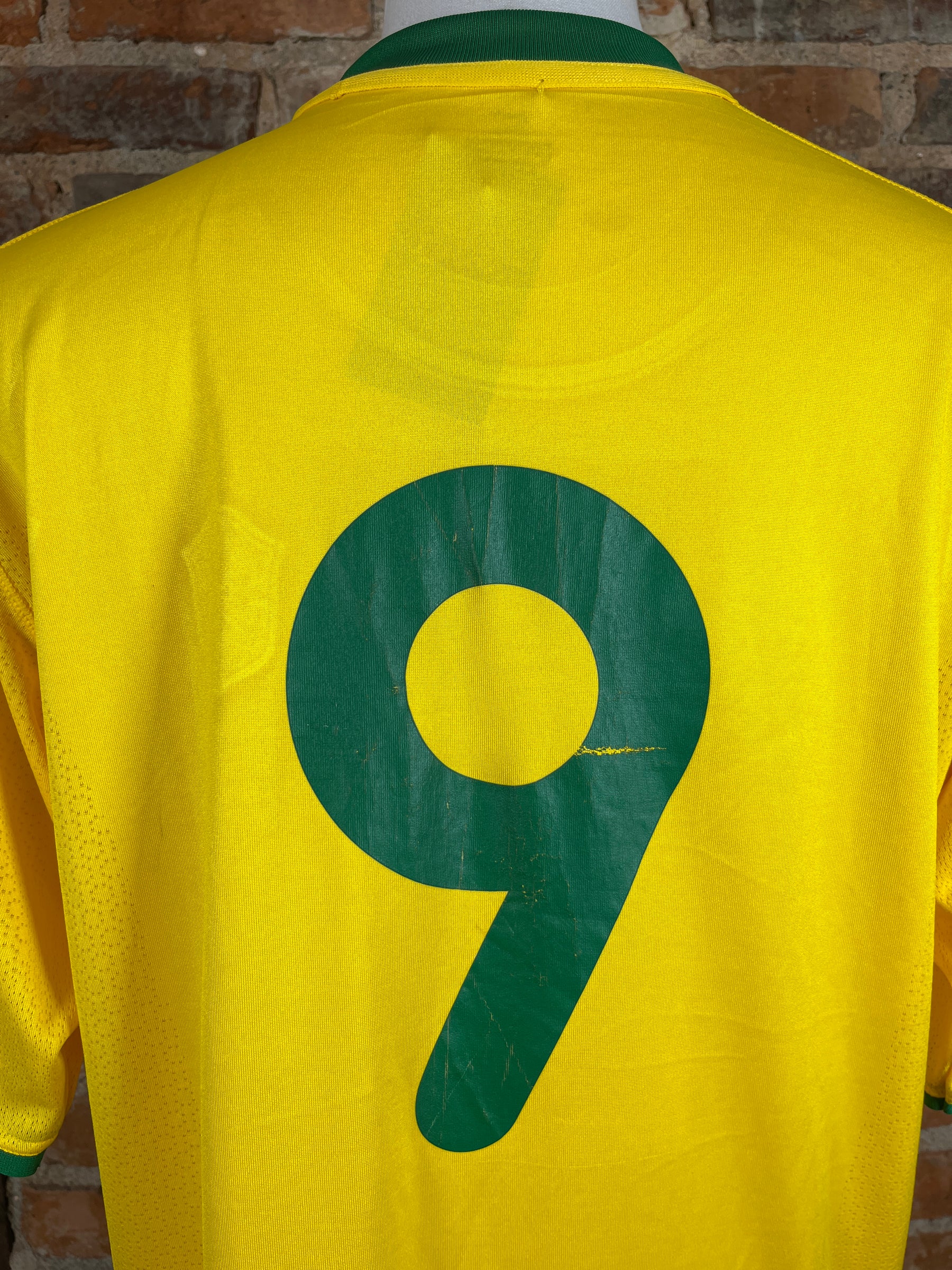 Brazil #9 Match Worn/Issue – Home – L – 1998 – (7/10)