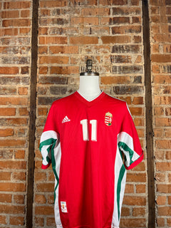 Hungary #11 Match Worn/Issue – Home – XL – 2000 – (7/10)