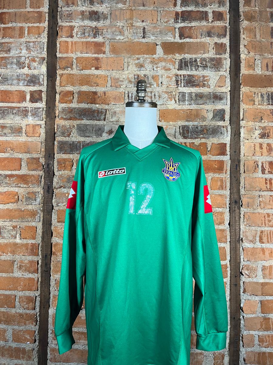 Ukraine Shust #12 L/S Match Worn/Issue – Goalkeeper – XXL – 2002 – (8/10)