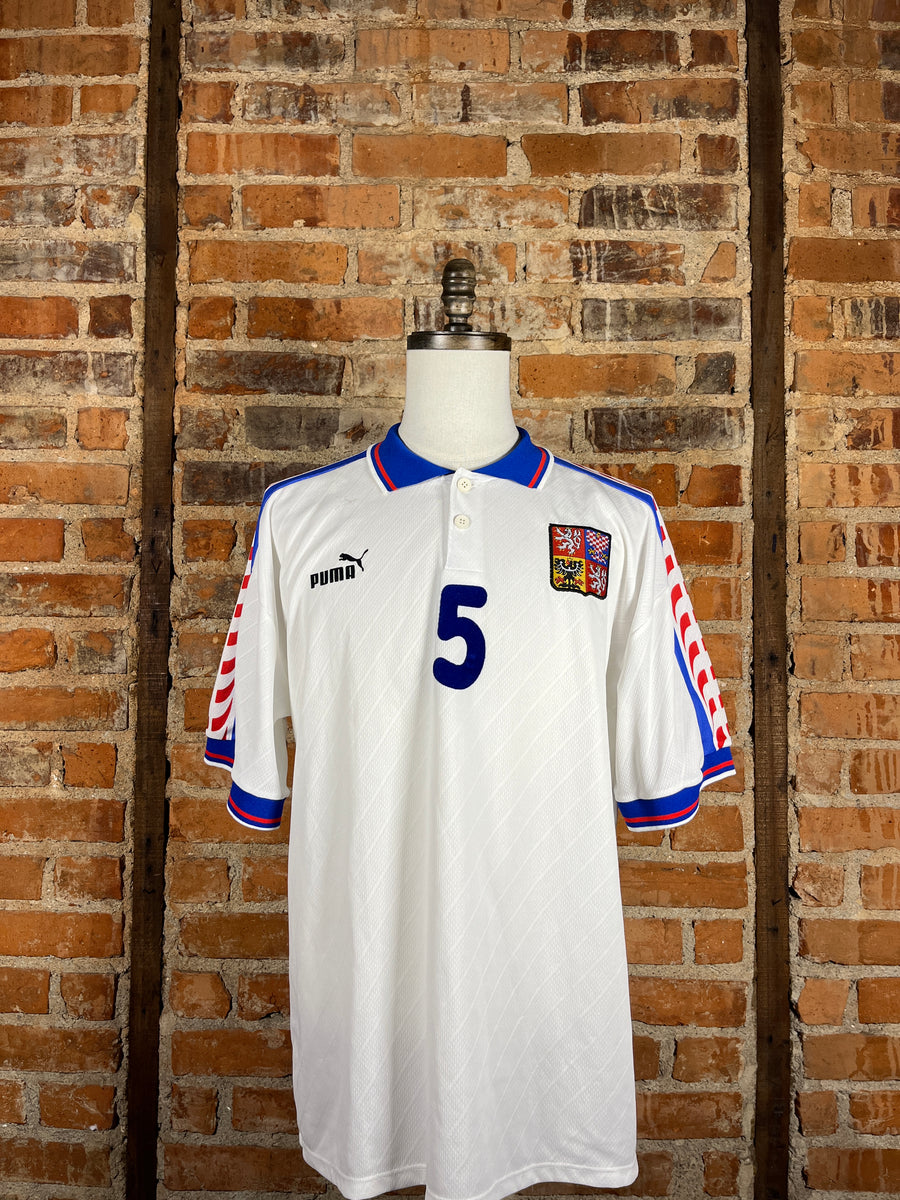 Czech Republic #5 Match Worn/Issue – Away – XL – 1996 – (8/10)
