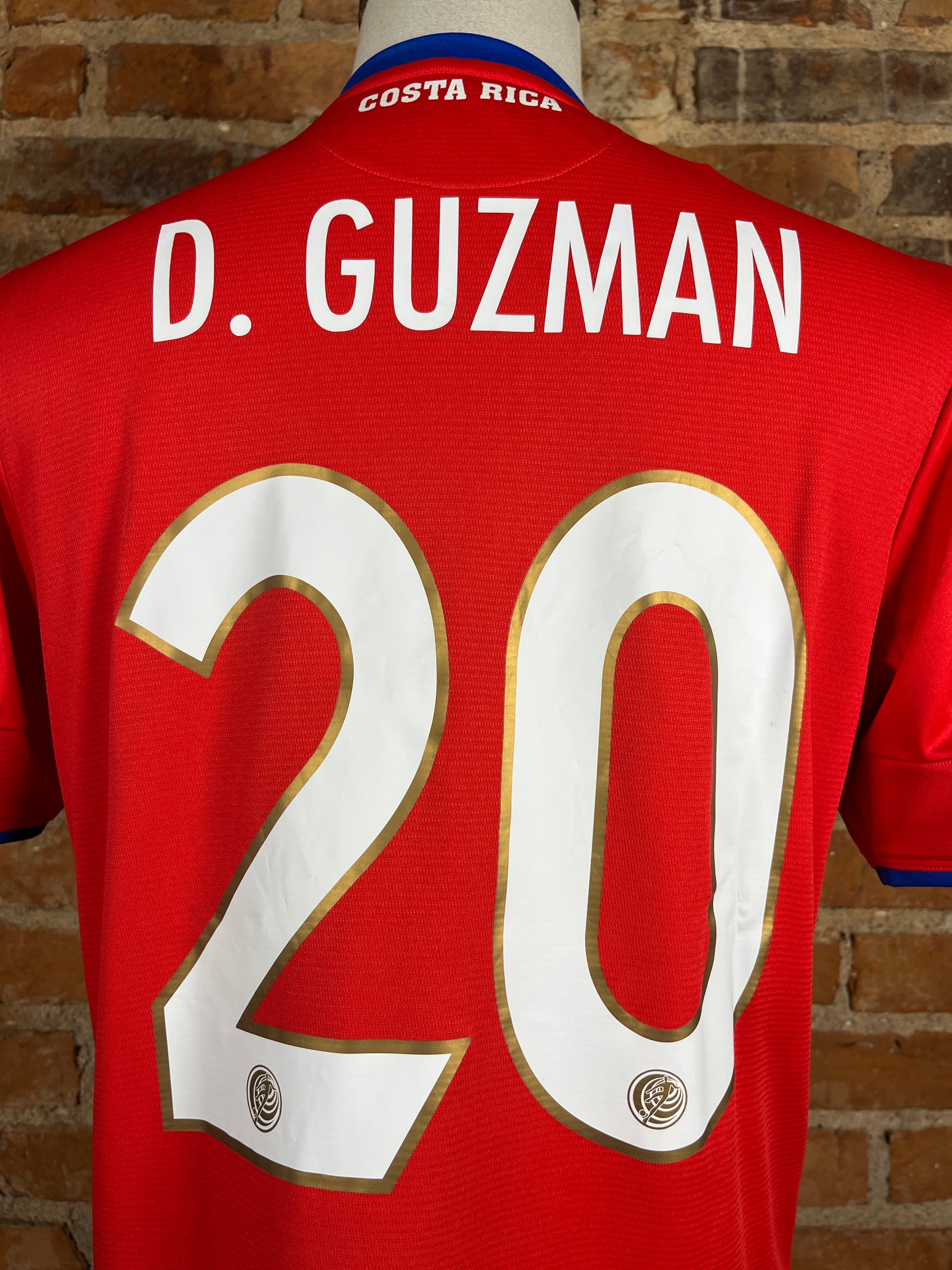 Costa Rica #20 D. Guzmán Match Worn/Issue – Home – M – 2018 – (8/10)