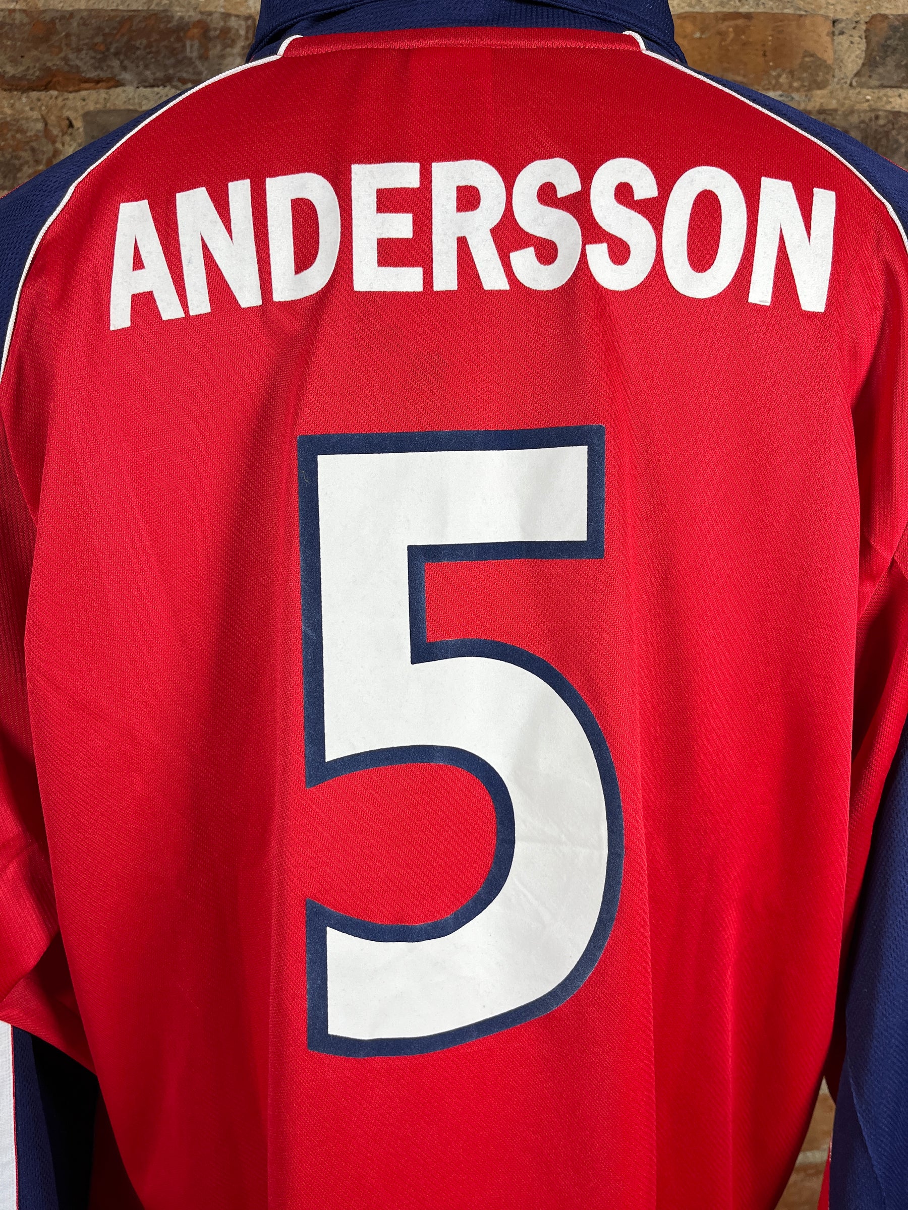 FC Bayern Munich #5 Andersson L/S Match Worn/Issue – Home – XL – 1999 – (8/10)